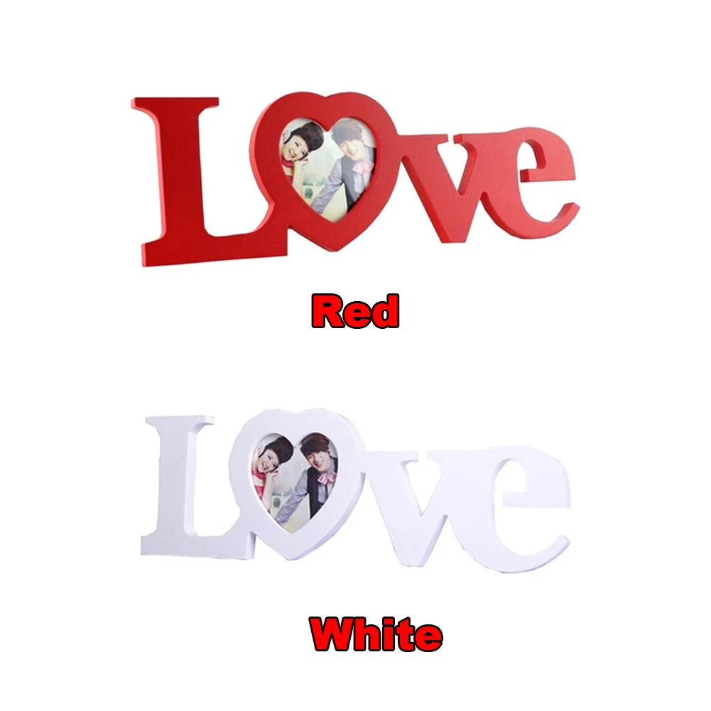Чистая фоторамка для влюбленных белая и красная сердечная форма с одной картинкой 6*7 см для нового ребенка и милого любовника подарок