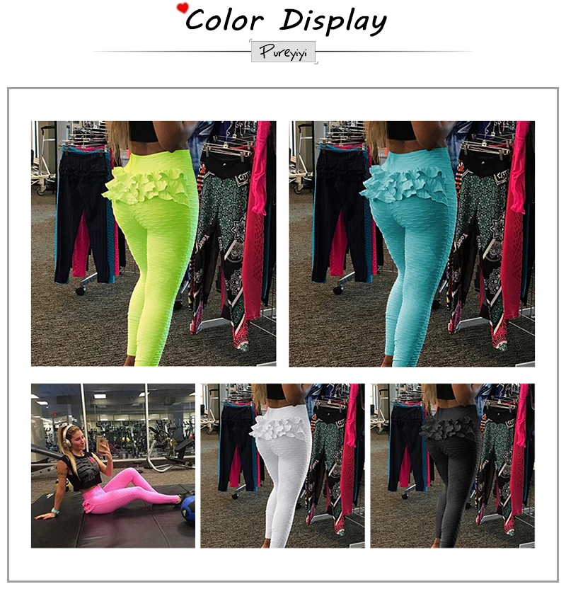 Leggings Women Solid Sexy Push Up Fitness Clothing High Waist Pants Female Legging Women Texture Warp hip irregular decoration (2)