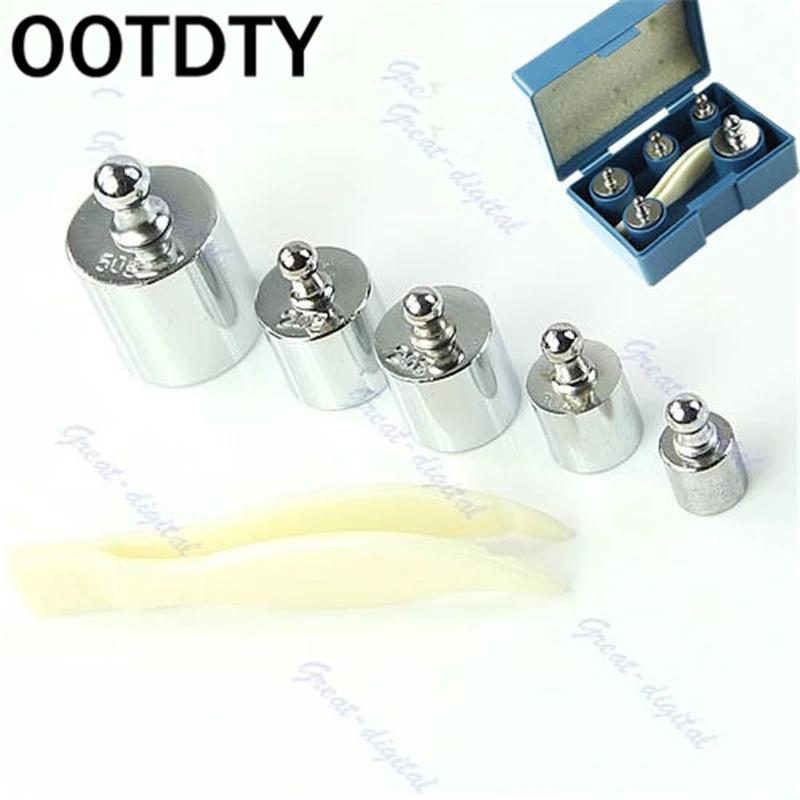 

5pcs Precision Calibration Weight Digital Scale Set Kit with Tweezers For Weight Scale Tools Include 50g 20g 10g 5g Hot Sale