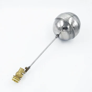

Free Shipping Floating Valve DN15 DN20 DN25 Tank Liquid Level Metal Undjustable Float Valve outer thread Brass Body