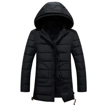 

2016 New Men's Down Jacket Solid Colors Autumn And Winter Jacket Men Velvet Down Hooded Thick Clothing Male Casual Zipper Coats