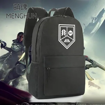 

Game backpack black nylon bag hunter warlock titan logo printing backpack nylon bag cheap school bag game fans gift NB392