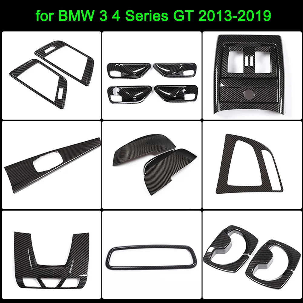 

For BMW 3 4 Series GT F30 F31 F32 F33 F34 F36 316i 318i 320i 328i Carbon Fiber Car Luxury Entire Interior Moldings Accessories