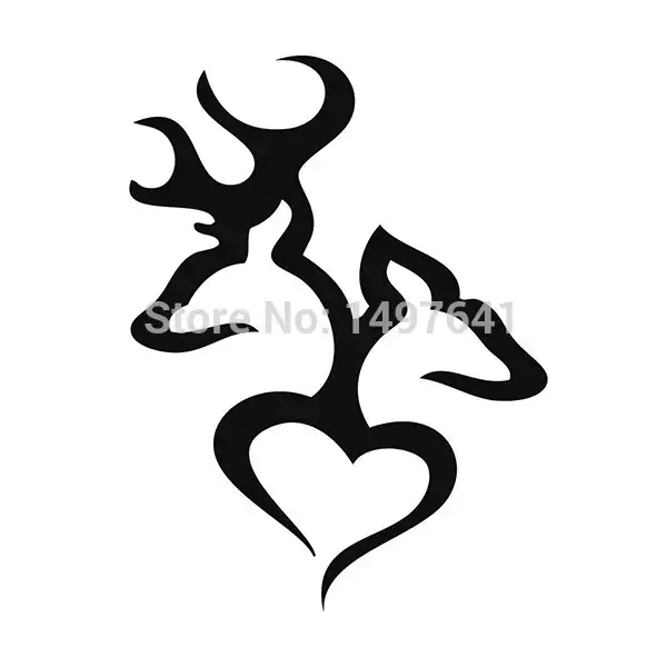 Browning Love Deer Hunter Hunting Van Truck Car Window Suv Door