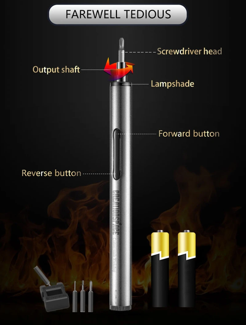 21 в 1 Беспроводная электрическая отвертка двустороннее вращение мини ручная электрическая отвертка бытовой набор инструментов с светодиодный светильник