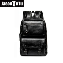 Джейсон пачка Для мужчин рюкзак черный кожаный рюкзак вещевой мешок для путешествий Для мужчин s ноутбук рюкзак Mochilas Para Hombre B208