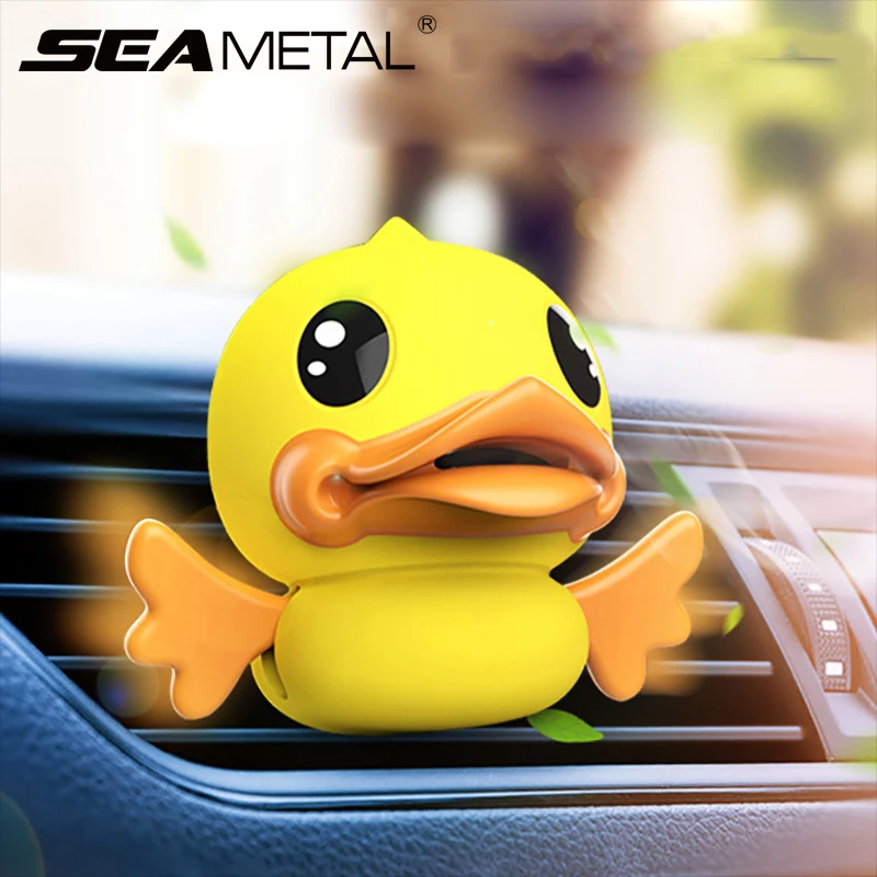

Air Freshener Car Interior Air Outlet Cartoon Duck Funny Design Auto Fragrance Perfume Automobiles Diffuser Smell Accessories