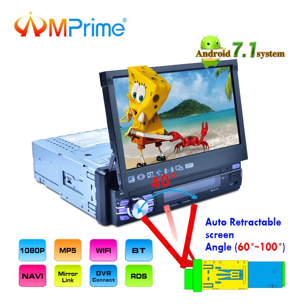 AMPrime Autoradio Android 2 din 7 font b Car b font Multimedia wifi font b Car