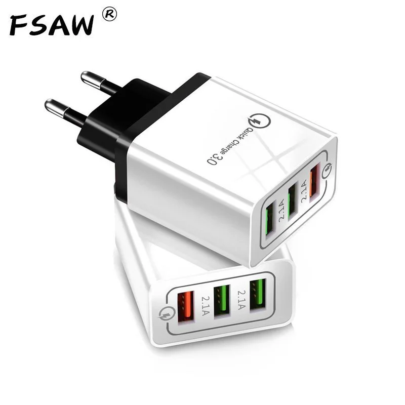 

Universal Quick charge 3.0 USB 18 W 5V 3A for iphone 7 8 EU US Plug Mobile Phone Fast charger charging for Huawei Samsug s8 s9