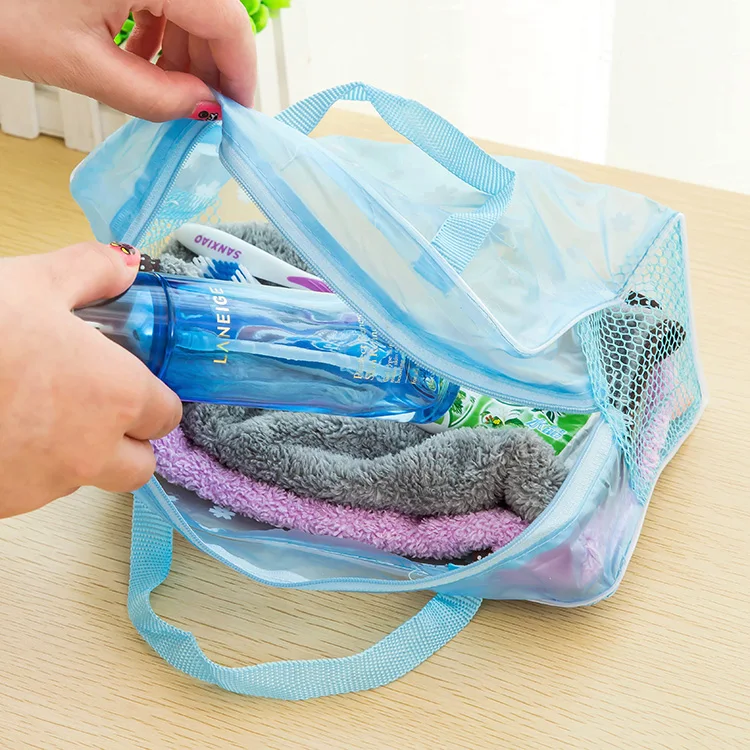 5 color waterproof PVC cosmetic vacuum bag women transparent organizer for Makeup pouch storage compression bags HE25 5 color waterproof PVC cosmetic vacuum bag women transparent organizer for Makeup pouch storage compression bags HE25