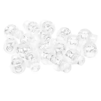 

Cord Locks Ends Spring Stop Toggles 6.5mm Dia Hole 20pcs Clear White