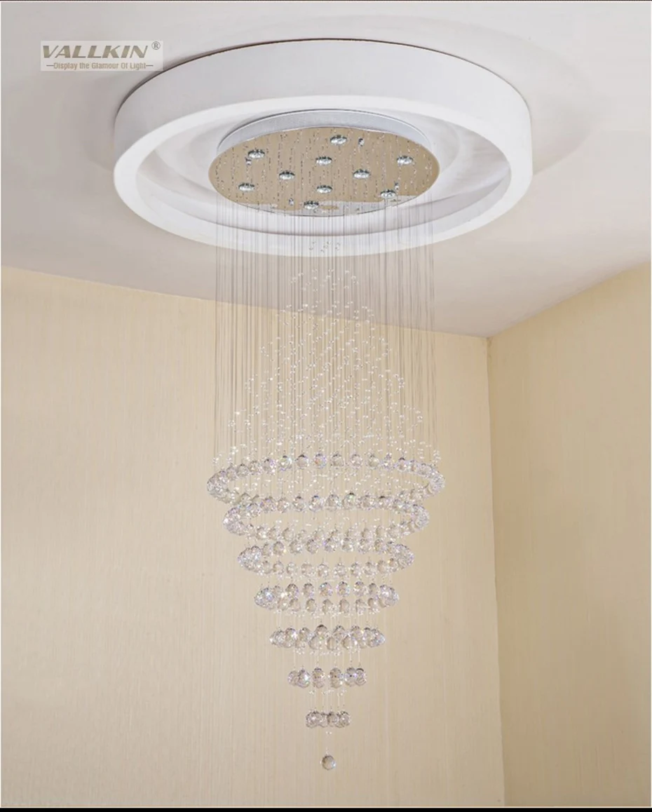 Современный светодиодный светильник-люстра с прозрачными кристаллами, светильник для гостиной, потолочный светильник, подвесной светильник для дома, декоративные лампы