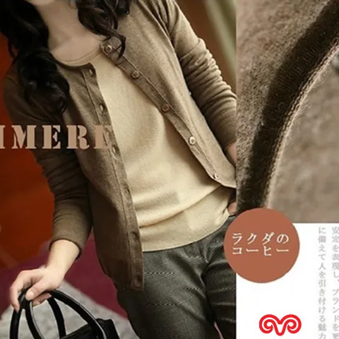 

2019 New Spring And Autumn Thickening Cashmere Sweater Women's Cardigan Short Korean Version Loose Large Code Long Sleeved Wool