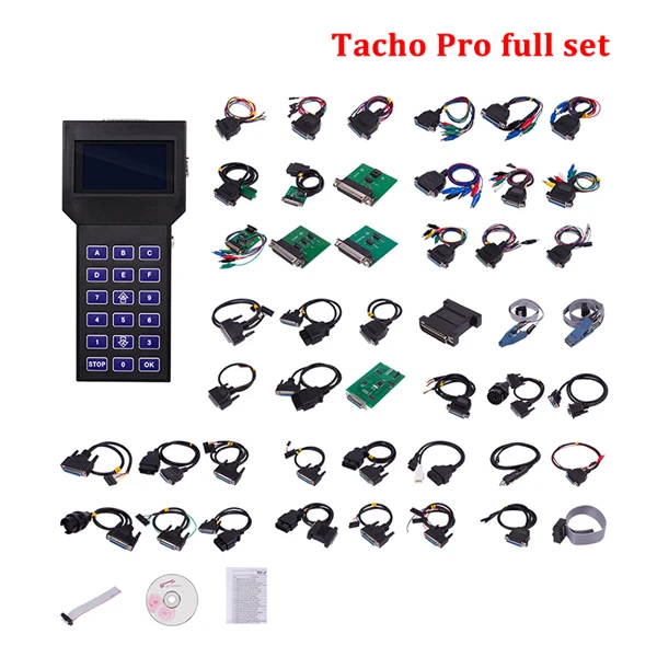 Горячая Tacho Pro 2008 Полный комплект кабельный Основной блок Универсальный Dash программист одометр коррекция Спидометр Изменение Тахо Pro 2008 - Цвет: full set