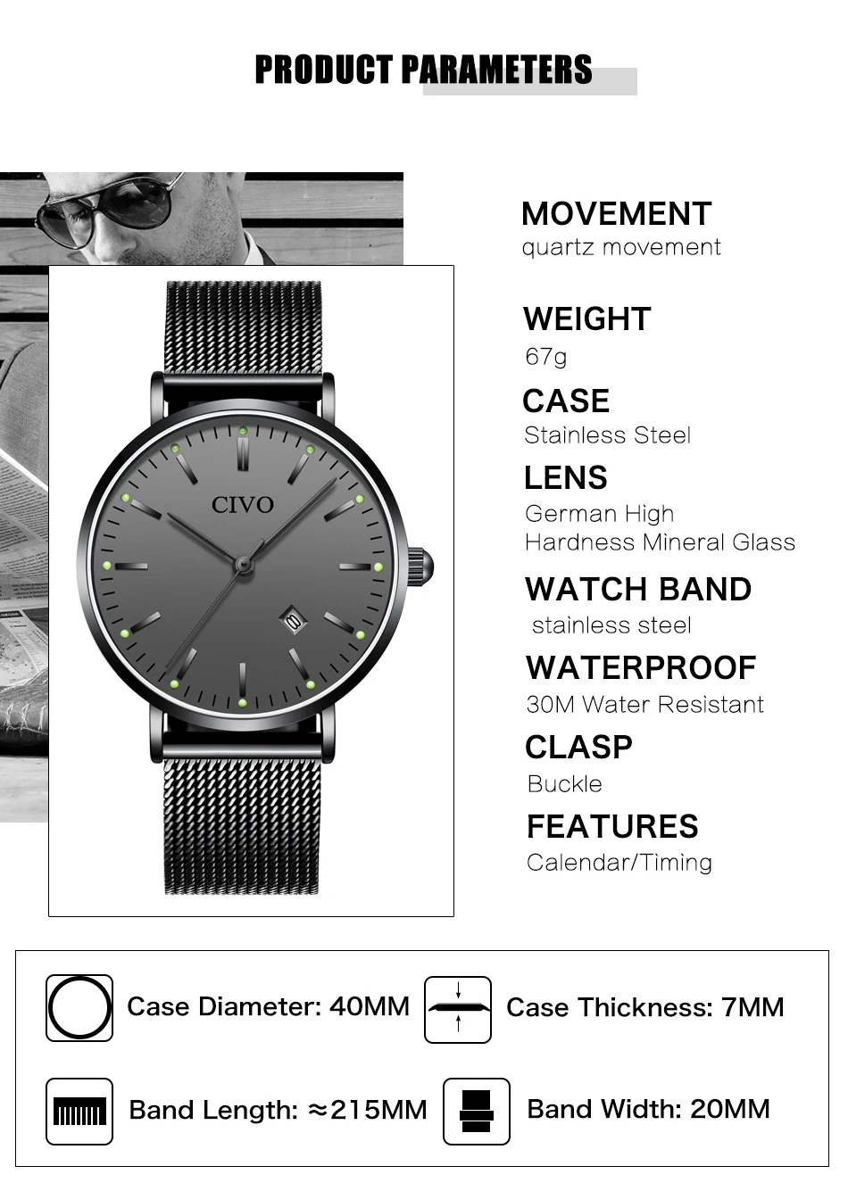 CIVO модные парные часы для влюбленных Топ бренд класса люкс алмаз Montre парный комплект часов водонепроницаемые светящиеся стрелки кварцевые часы