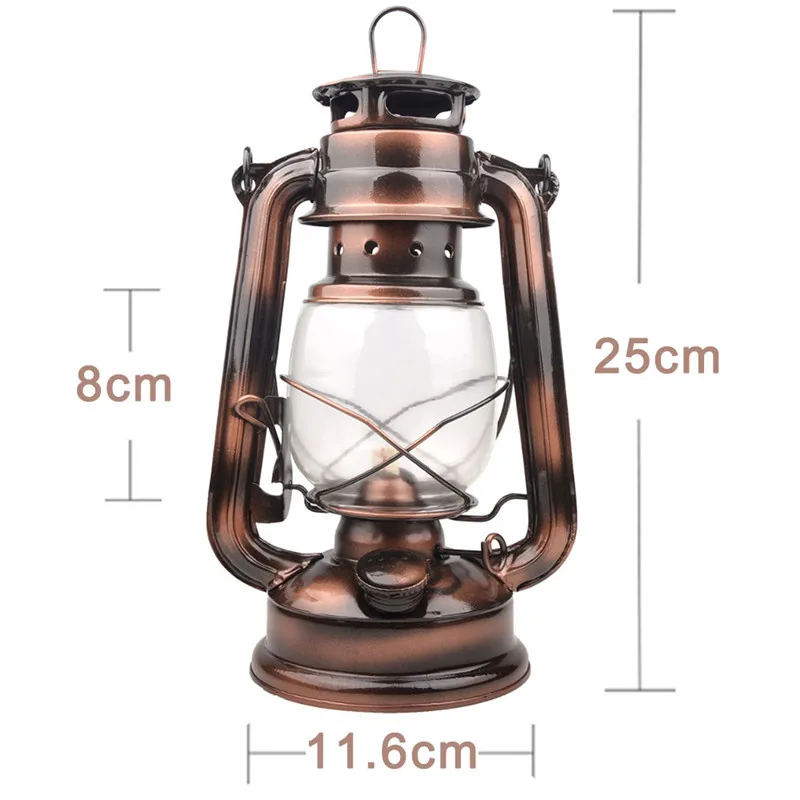 Портативный светильник в стиле ретро, керосиновая лампа, металлический походный светильник, лампа для кемпинга, лампа для дома, аварийная лампа