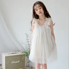 Платье для маленьких девочек детское летнее платье с цветочным рисунком для малышей платье принцессы Детский Стропы платье с кружевным плетением в стиле пэчворк бежевый,#5118