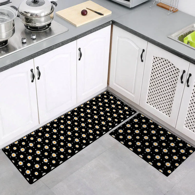 2pcs Set Anti Slip Modern Kitchen Mat Dining Table Area Rugs 2pcs Set Anti Slip Modern Kitchen Mat Dining Table Area Rugs Soft