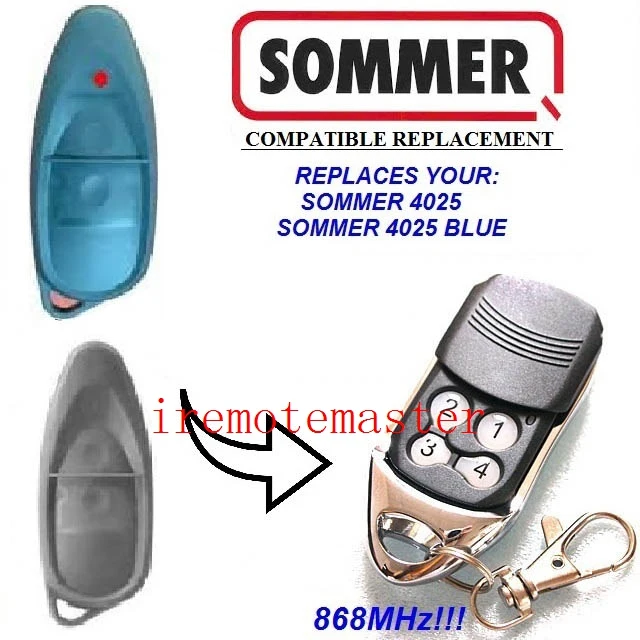 

free shipping 868MHZ--2 buttons German Sommer replacement remote