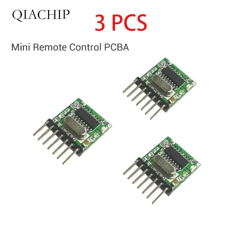 

Universal 3 pieces 433 Mhz Superheterodyne RF wireless transmitter module 1527 Encoding EV1527 Code 3V-24V For Remote control