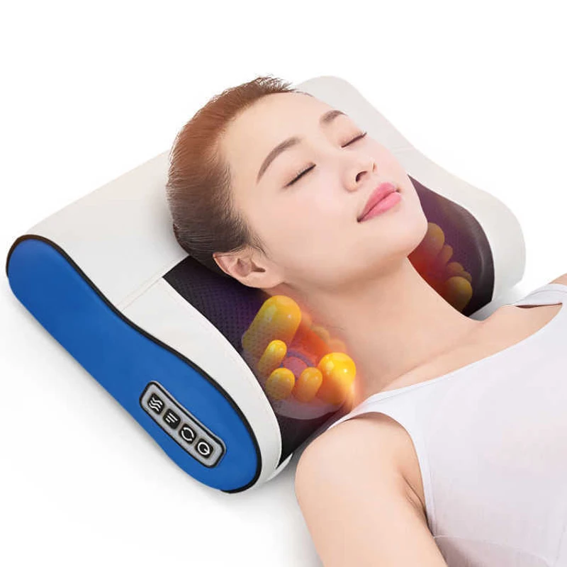 

Shiatsu Massager Device Infrared Heating Neck Shoulder Back Body multifunctional Massage Pillow Cervical healthy Massageador