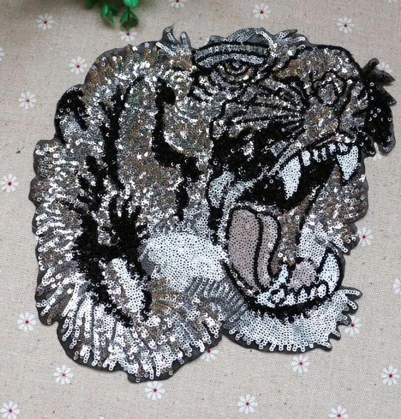 Sequin Patch Large Pug Head