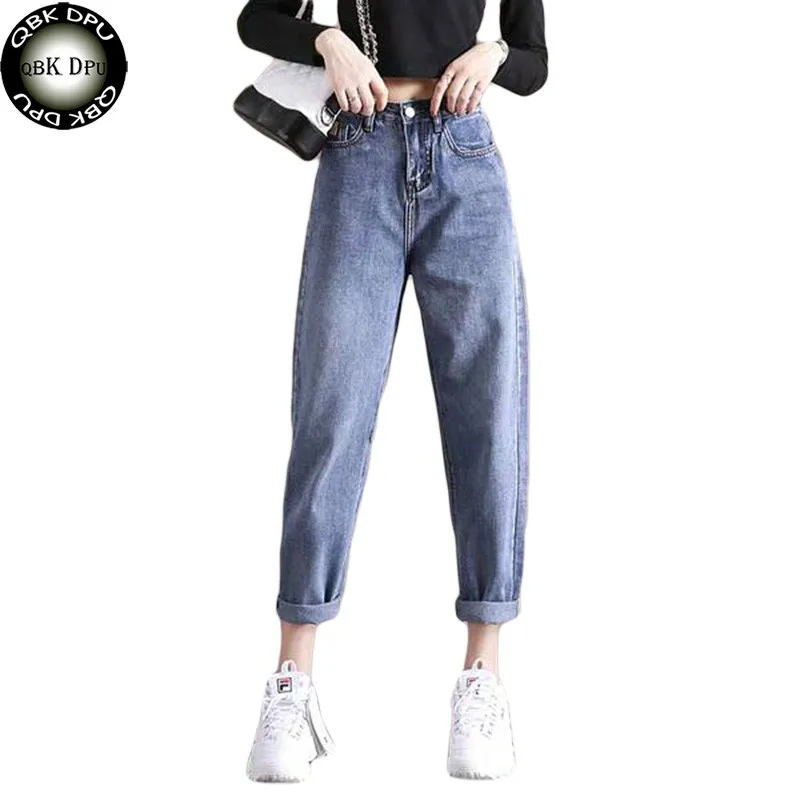 

Vintage ladies boyfriend jeans for women mom high waisted jeans blue casual pencil trousers korean streetwear denim pant mujer