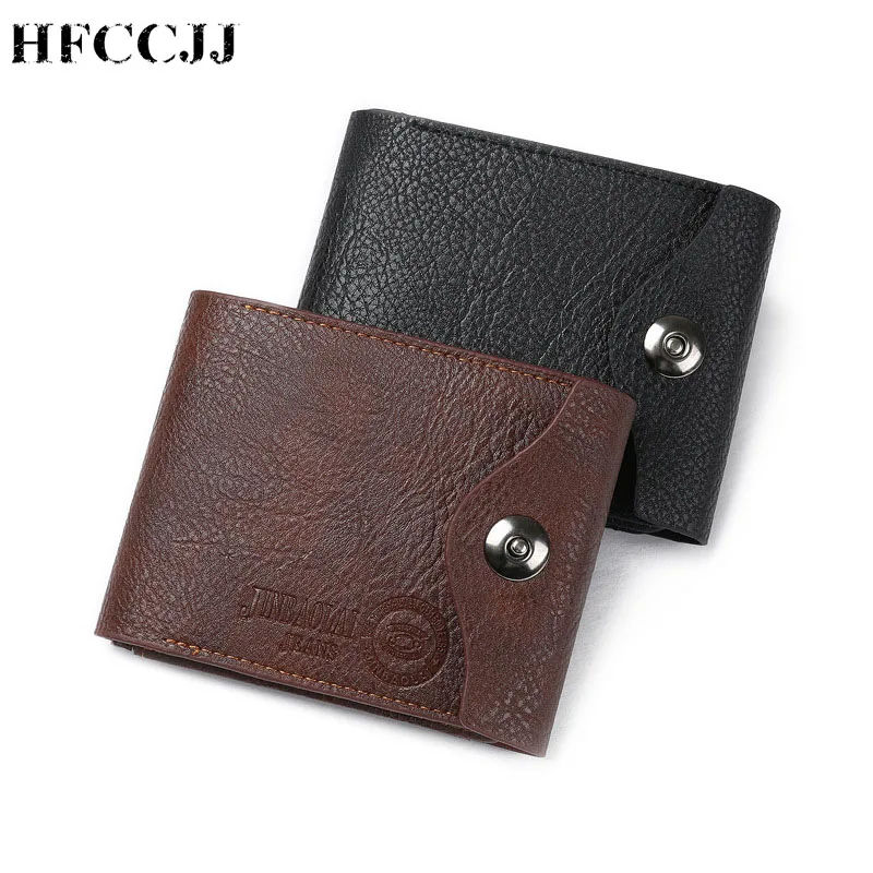 

NEW 2019 Men Wallets Men's Wallet with Coin Bag Zipper Small Money Purses Design Slim Purse Money Clip Wallet HC176