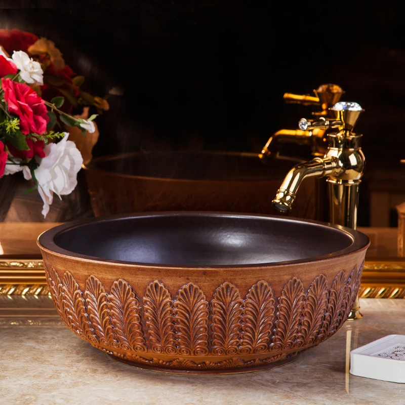 Buy China Artistic Handmade Ceramic Bathroom Sinks