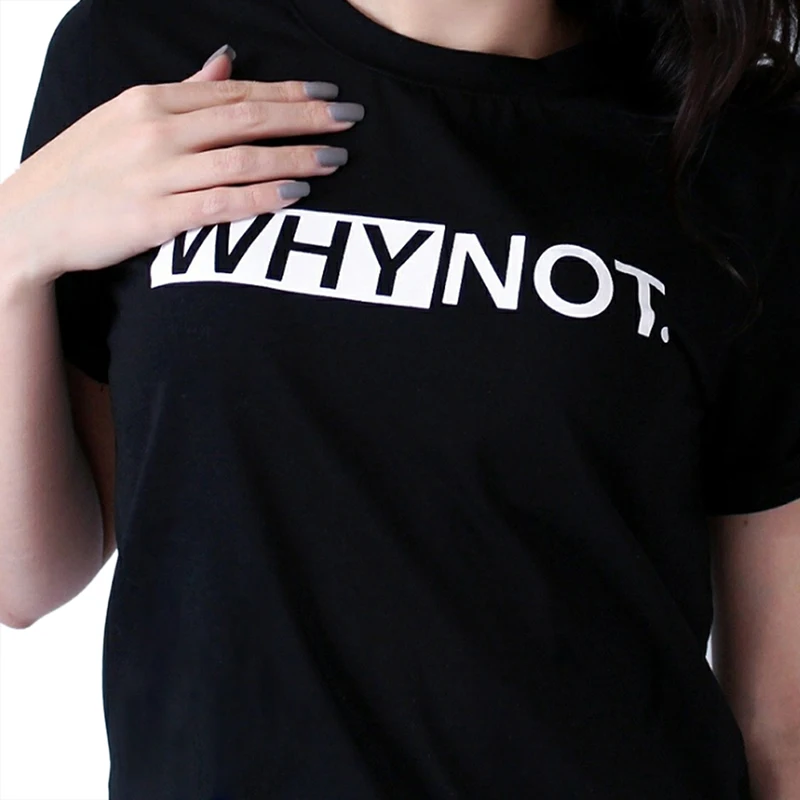 WHY NOT футболка с буквенным принтом женская футболка с коротким рукавом и круглым вырезом свободная футболка Летняя женская футболка топы Camisetas Mujer