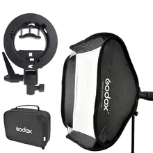 Godox 80x80 см софтбокс для фотостудии рассеиватель с s-образным кронштейном Bowens крепление для вспышки светильник