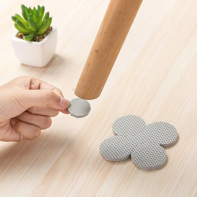 

5Pcs round Anti Slip Table Chair Leg Silence Mat Mute Furniture Feet Socks Sticker Soft Anti Shock Pad Floor Protector