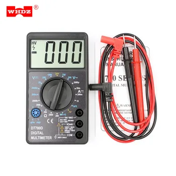 

WHDZ DT700D Mini Digital Multimeter Buzzer Square Wave Output Ampere Voltage Ohm Meter Tester Probe Lead Ammeter Voltmeter