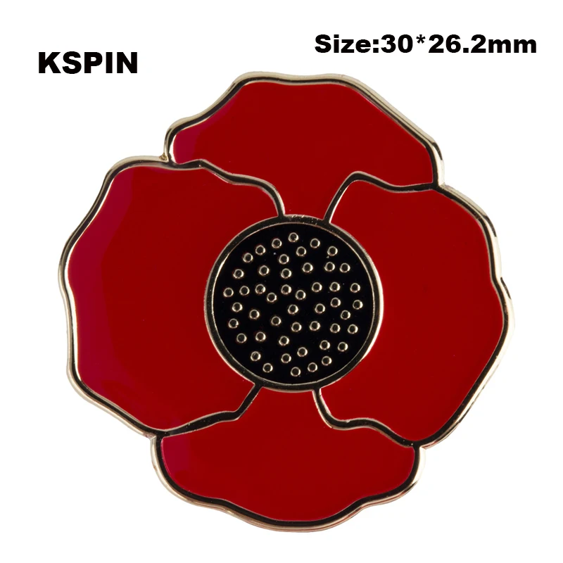 

Poppy Flower Lapel Pin Badges for Clothes in Patches Rozety Papierowe Icon Backpack XY0119