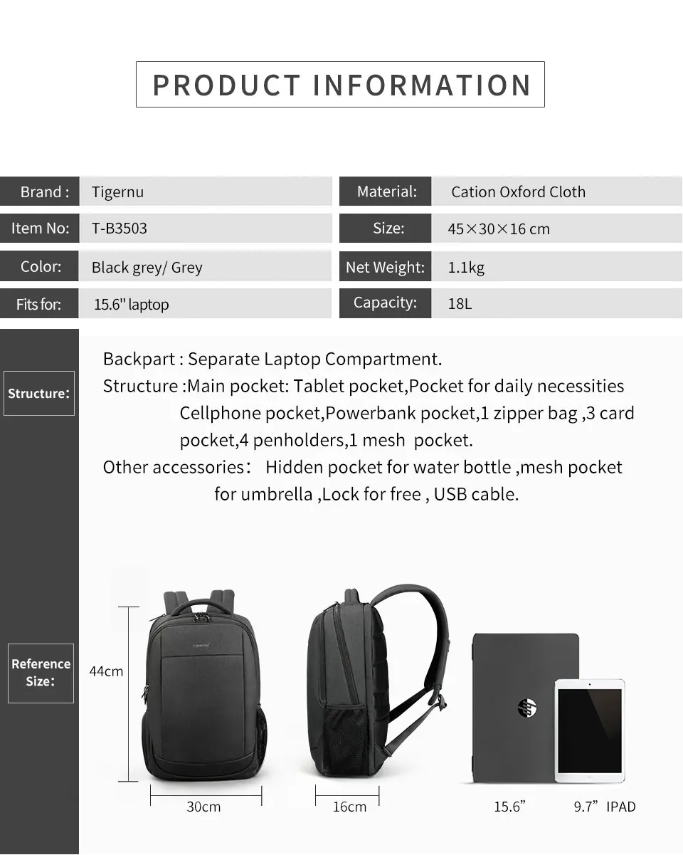 1.15.6 inch Laptop Backpack