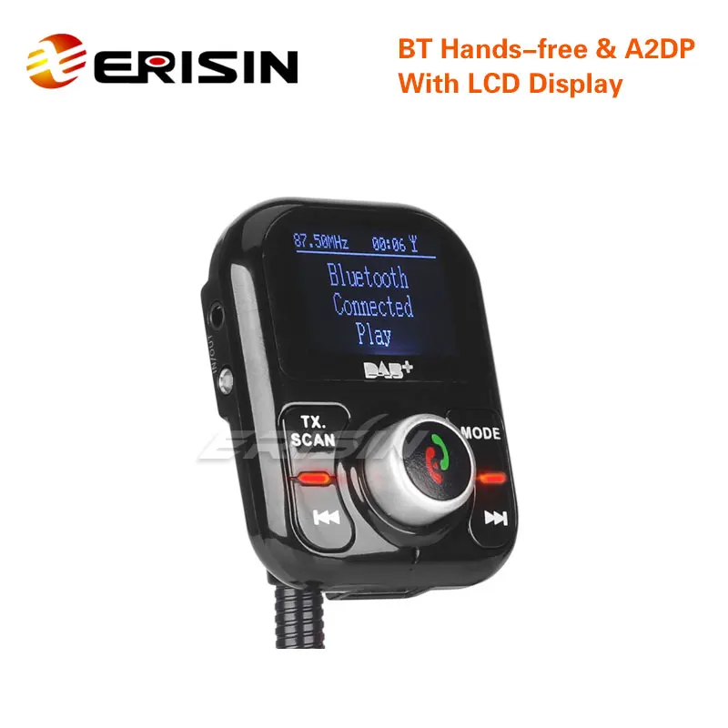 Erisin ES361 USB DAB+ цифровое радио lcd A2DP Bluetooth SD RDS fm-передатчик