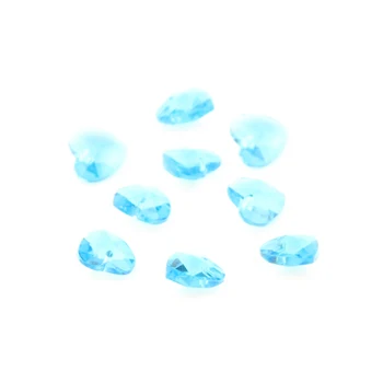

14mm 1000pcs Lt.aquamarine Crystal Glass Heart Beads With One Hole For Kids Jewelry Crafts Wholesales