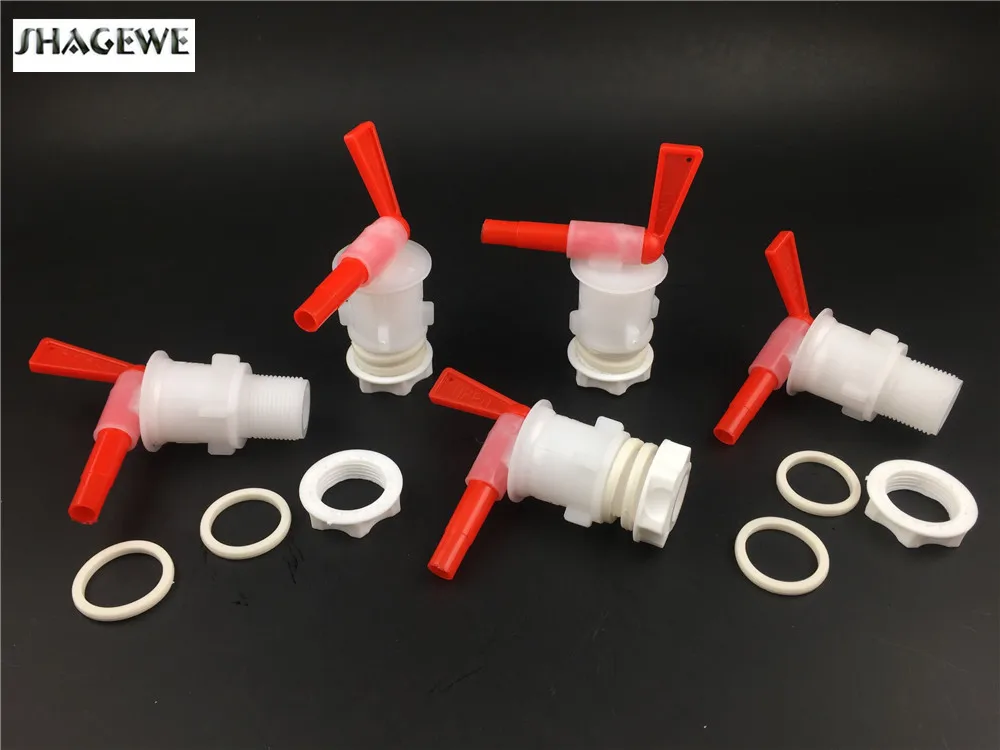 

Homebrew Beer Bottling Bucket Plastic Spigot,Tap Replacement Beer Brewing Bucket Plastic Spigot, 5pcs/lot