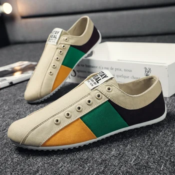 

2019 new breathable old Beijing cloth shoes men's casual and lazy man's doudou shoes men's casual driving shoes without LACES