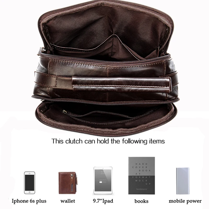 WESTAL Men's Genuine Leather Bag Crossbody Bags for Men Messenger Bag Men Leather Men's Shoulder Bags Male Handbags 8870