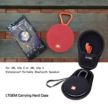 LTGEM EVA черный Жесткий Чехол для переноски для JBL Clip 2 или JBL Clip 3 водонепроницаемый портативный Bluetooth динамик