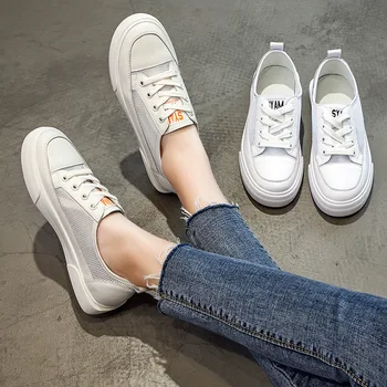

2019 summer new style simple and simple color mesh breathable casual shoes women comfortable versatile flat shoes.