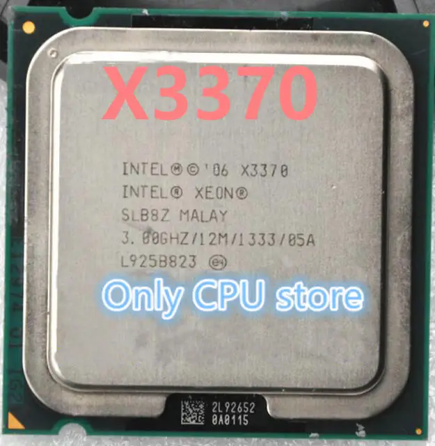 free shipping Processor X3370(12M Cache,3.00 GHz,1333 MHz FSB),SLB8Z Quad-core LGA775 Xeon X3370 best cpu