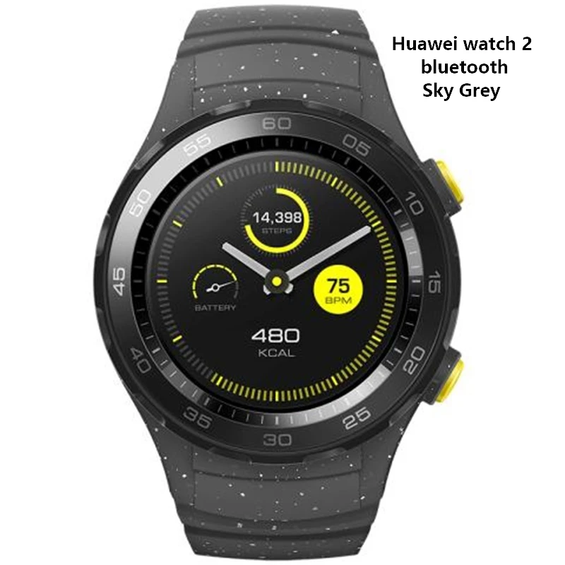 Оригинальные часы huawei 2 Bluetooth 4,1 спортивные Смарт-часы IP68 Водонепроницаемые NFC gps датчик сердечного ритма управление музыкой для Android iOS - Цвет: Bluetooth sky Grey
