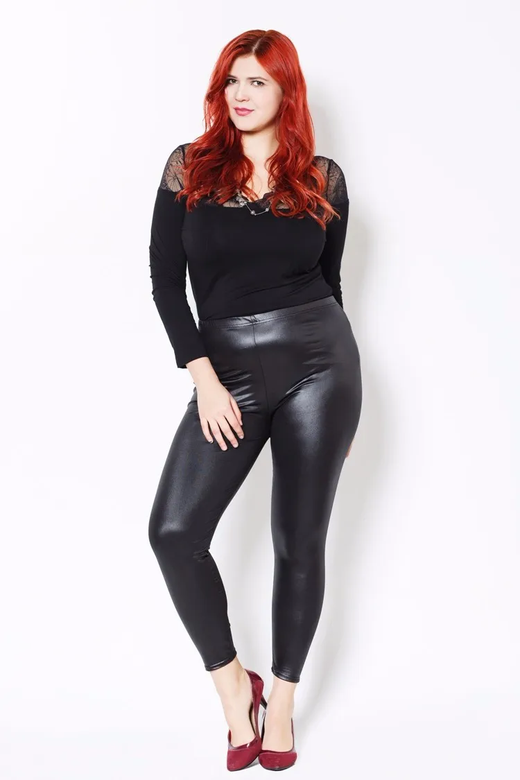 XL-5XL, подходят 45-120 кг, женские леггинсы больших размеров, высокая талия, сексуальные леггинсы из искусственной кожи, обтягивающие штаны из искусственной кожи, 5XL 3XL