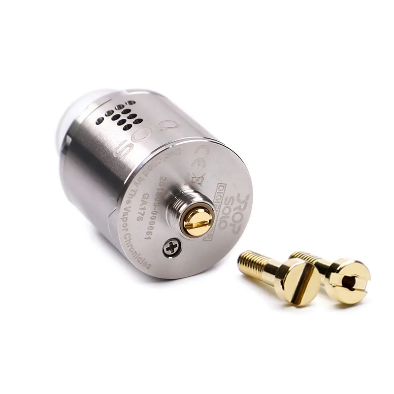 Günstige Original Digiflavor Drop Solo RDA single coil 22mm tropfen rda mit zwei kappen standard 510 und BF Squonk 510 pin tiefe basis