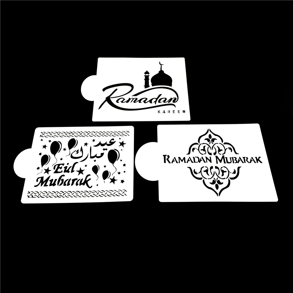 Ramadan Decoration Cake Stencil Coffee Stencils Laser Cut Cookie Biscuits Fondant Cake Decoration Tools