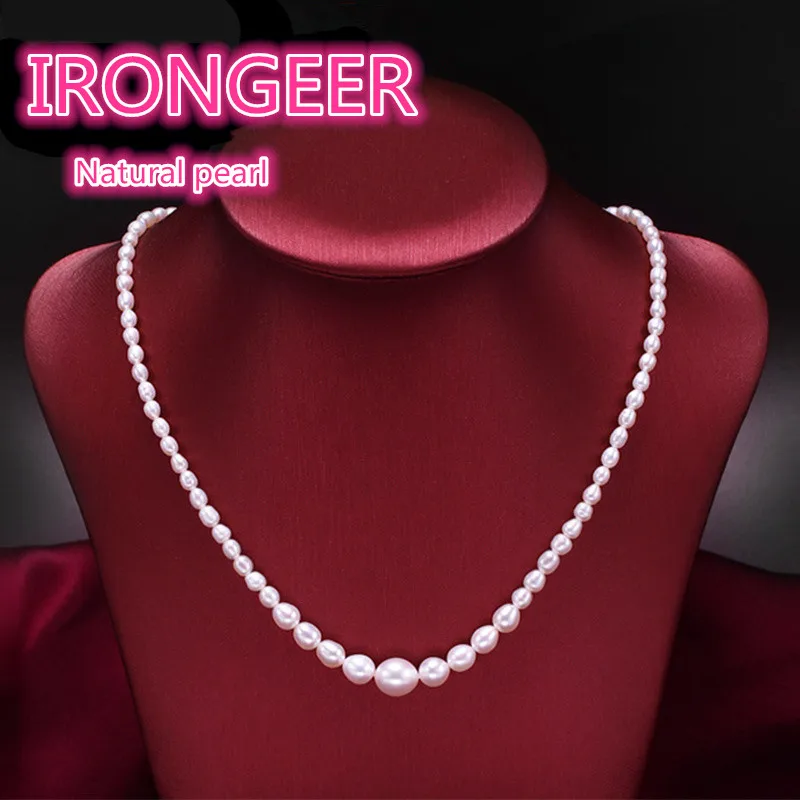 

Genuine high quality Tower design 5-10mm 100% natural pearl necklace Fashion Pearl choker necklace For women Free shipping