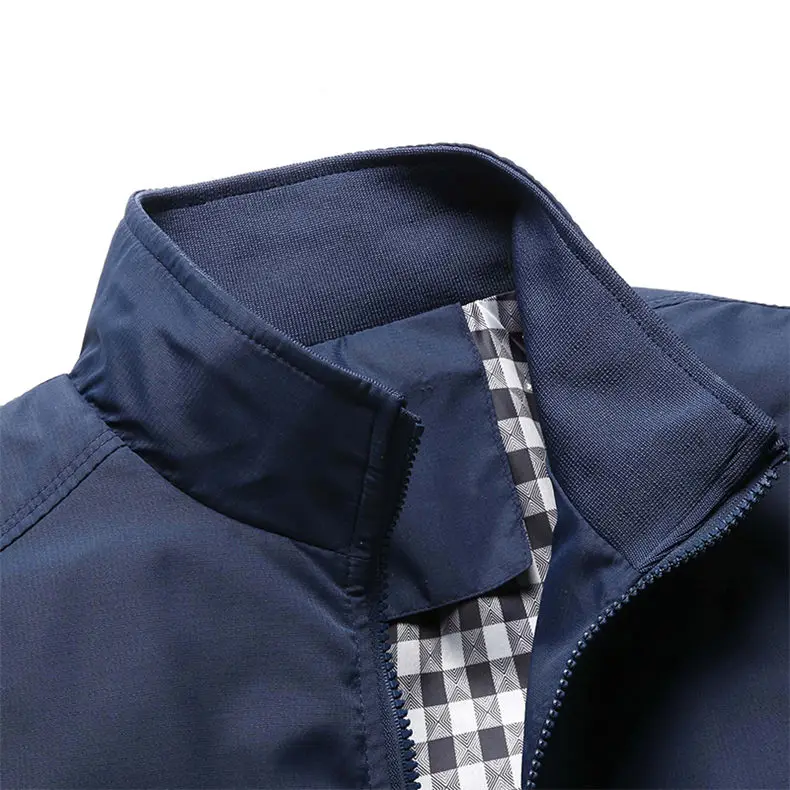 Plus Size 7XL Jacket Men Spring Summer Autumn Men jacket Coat Male Classic Oversized City Jacket Stand Collar Fashion Style 2019 06