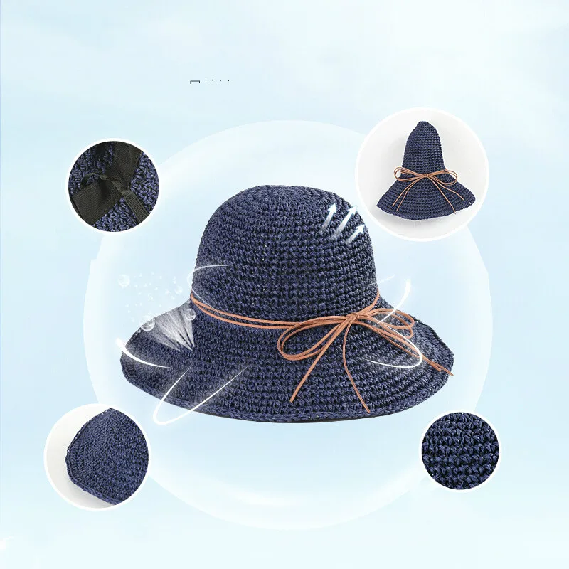 جديد المرأة يدوية قبعة الشمس إمرأة قبعة صيفية من القش كبير الجناح شاطئ كاب طوي تنفس الصيف الوالدين والطفل قبعة جديد المرأة يدوية قبعة الشمس إمرأة قبعة صيفية من القش كبير الجناح شاطئ كاب طوي تنفس الصيف الوالدين والطفل قبعة